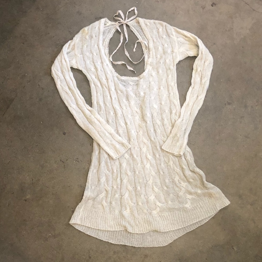 Free People Ivory Knit Dress, Size XS